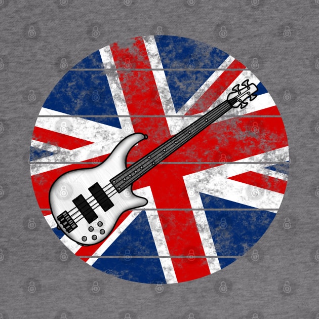 Bass Guitar UK Flag Britain Bassist British Musician by doodlerob